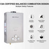 Portable Propane Tankless Water Heater , Camplux 2.64 GPM On Demand Camping Gas Water Heater, Gray