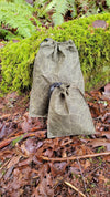 Lightweight Waxed Canvas Food Sack Bag in a Set with Two Sizes