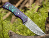 Arcane Handmade Custom Damascus Knife with Resin Handle