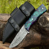 Arcane Handmade Custom Damascus Knife with Resin Handle