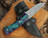 Arcane Handmade Custom Damascus Knife with Resin Handle