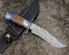 Giga Hunting Knife with Bone & Stacked Leather Handle