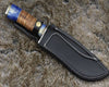 Giga Hunting Knife with Bone & Stacked Leather Handle