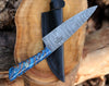 Cinder Damascus Chef Knife with Pine Cone Handle