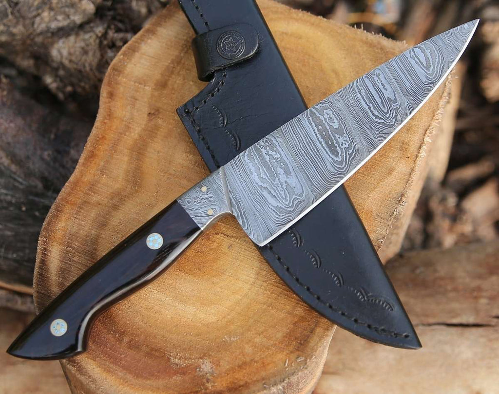 Gale Damascus Chef's Knife with Exotic Wenge Wood Handle