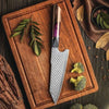 Kotetsu VG10 Chef Knife Damascus Kiritsuke Knife with Exotic Rosewood Handle