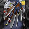 Azure VG10 Damascus Chef Knife Set with G10 Handle and Sheath