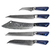 Azure VG10 Damascus Chef Knife Set with G10 Handle and Sheath