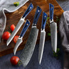 Azure VG10 Damascus Chef Knife Set with G10 Handle and Sheath