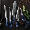 Azure VG10 Damascus Chef Knife Set with G10 Handle and Sheath