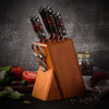 Supreme VG10 8-Pc Professional Chef Knife Set with Stained Olive Wood Handle & Sheath