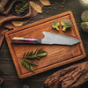 Elite Series VG10 Damascus Knife Set with Exotic Rose Wood Handle