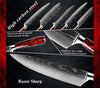 Fujin 10 Pcs Handmade Chef's Knife Damascus Pattern HC Steel Chef's Set with Sheath