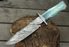 Behemoth 7.0" Damascus Steel Handmade Hunting Knife with Bone Handle