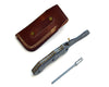 Damascene Gentleman's Cool Damascus Pocket Knife with Damascus Handle & Sheath