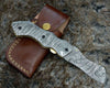 Damascene Gentleman's Cool Damascus Pocket Knife with Damascus Handle & Sheath