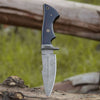 Eminence Damascus Hunting Knife with Exotic Wenge Wood Handle