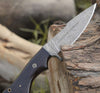 Eminence Damascus Hunting Knife with Exotic Wenge Wood Handle