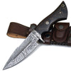 Eminence Damascus Hunting Knife with Exotic Wenge Wood Handle