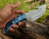 Fear Hand Forged Damascus Knife with Pakkawood Handle