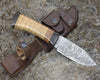 Hacker Camp knife Stacked Leather Handle