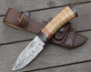 Hacker Camp knife Stacked Leather Handle