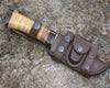 Hacker Camp knife Stacked Leather Handle