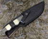 Kopesh Damascus Steel Engraved Hunting Knife with Bone & Horn Handle