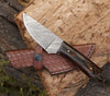 Legacy Damascus Skinning Knife with Exotic Wenge Wood Handle