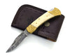 Expedition Damascus Pocket Knife with Pakka Wood Handle