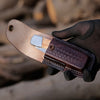 Pocket Knife with Exotic Olive Wood Handle & Sheath Personalized