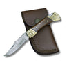 Expedition Damascus Pocket Knife with Pakka Wood Handle