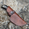 Cyclone Damascus Gut Hook Knife with Ram Horn handle