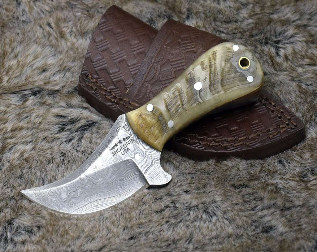 Elemental Skinning Knife with Ram Horn Handle