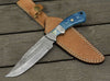 Enforcer Damascus Bowie Knife with Bone Handle