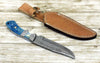 Enforcer Damascus Bowie Knife with Bone Handle