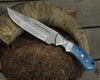 Enforcer Damascus Bowie Knife with Bone Handle