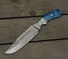 Enforcer Damascus Bowie Knife with Bone Handle