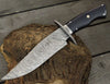 Equinox Damascus Steel Bowie Knife with Micarta Handle