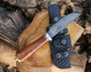 Holy Defender Damascus Hunting Knife with Exotic Rose Wood Handle