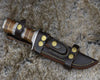 Kris Damascus Hunting Bowie Knife with Exotic Rose wood & Bone handle