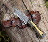 Marauder Damascus Tanto Knife with Pakkawood Handle