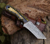 Marauder Damascus Tanto Knife with Pakkawood Handle