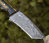 Marauder Damascus Tanto Knife with Pakkawood Handle